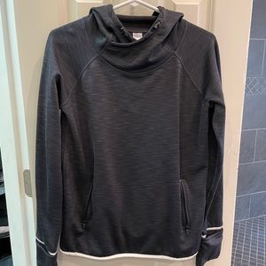 Small Navy Gap Fit Fleece Lined Hoodie Reflective Trim